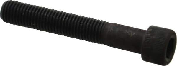 Made in USA - 5/16-24 UNF Hex Socket Drive, Socket Cap Screw - Alloy Steel, Black Oxide Finish, Partially Threaded, 2" Length Under Head - Exact Tool & Supply