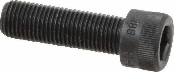 Made in USA - 3/8-24 UNF Hex Socket Drive, Socket Cap Screw - Alloy Steel, Black Oxide Finish, Fully Threaded, 1-1/4" Length Under Head - Exact Tool & Supply