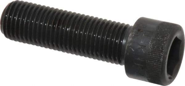 Made in USA - 7/16-20 UNF Hex Socket Drive, Socket Cap Screw - Alloy Steel, Black Oxide Finish, Fully Threaded, 1-1/2" Length Under Head - Exact Tool & Supply