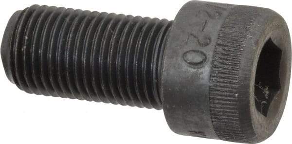 Made in USA - 1/2-20 UNF Hex Socket Drive, Socket Cap Screw - Alloy Steel, Black Oxide Finish, Fully Threaded, 1" Length Under Head - Exact Tool & Supply