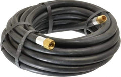 Alliance Hose & Rubber - 1/4" ID x 9/16" OD 25' Long Multipurpose Air Hose - MNPT x FNPT(Swivel) Ends, 300 Working psi, -40 to 190°F, 1/4" Fitting, Black - Exact Tool & Supply