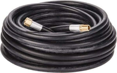Alliance Hose & Rubber - 1/4" ID x 9/16" OD 50' Long Multipurpose Air Hose - MNPT x FNPT(Swivel) Ends, 300 Working psi, -40 to 190°F, 1/4" Fitting, Black - Exact Tool & Supply