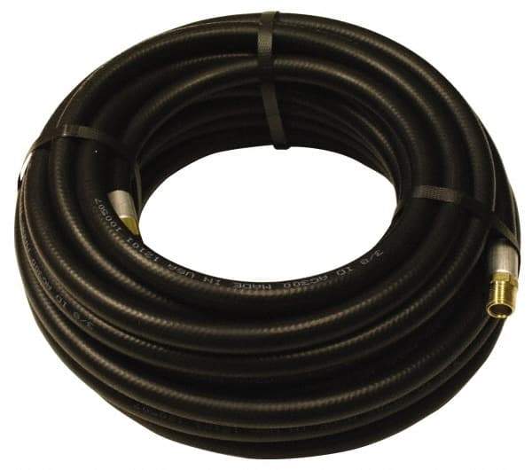 Alliance Hose & Rubber - 3/4" ID x 1-5/32" OD 50' Long Multipurpose Air Hose - MNPT x FNPT(Swivel) Ends, 300 Working psi, -40 to 190°F, 3/4" Fitting, Black - Exact Tool & Supply
