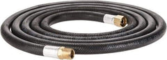 Alliance Hose & Rubber - 3/8" ID x 23/32" OD 10' Long Multipurpose Air Hose - MNPT x FNPT(Swivel) Ends, 300 Working psi, -40 to 190°F, 3/8" Fitting, Black - Exact Tool & Supply