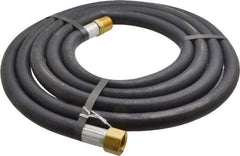 Alliance Hose & Rubber - 1/2" ID x 27/32" OD 10' Long Multipurpose Air Hose - MNPT x FNPT(Swivel) Ends, 200 Working psi, -40 to 190°F, 1/2" Fitting, Black - Exact Tool & Supply