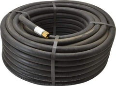 Alliance Hose & Rubber - 3/8" ID x 23/32" OD 100' Long Multipurpose Air Hose - MNPT x FNPT(Swivel) Ends, 300 Working psi, -40 to 190°F, 1/4" Fitting, Black - Exact Tool & Supply