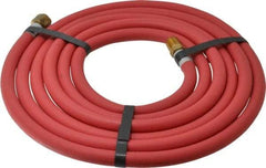 Alliance Hose & Rubber - 1/4" ID x 1/2" OD 10' Long Multipurpose Air Hose - MNPT x FNPT(Swivel) Ends, 200 Working psi, -40 to 190°F, 1/4" Fitting, Red - Exact Tool & Supply