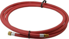 Alliance Hose & Rubber - 1/4" ID x 9/16" OD 10' Long Multipurpose Air Hose - MNPT x FNPT(Swivel) Ends, 300 Working psi, -40 to 190°F, 1/4" Fitting, Red - Exact Tool & Supply