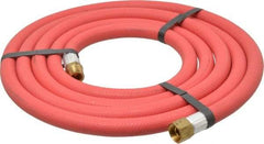 Alliance Hose & Rubber - 3/8" ID x 23/32" OD 10' Long Multipurpose Air Hose - MNPT x FNPT(Swivel) Ends, 300 Working psi, -40 to 190°F, 3/8" Fitting, Red - Exact Tool & Supply