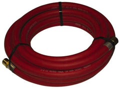 Alliance Hose & Rubber - 1-1/4" ID x 1-25/32" OD 25' Long Multipurpose Air Hose - MNPT x FNPT(Swivel) Ends, 150 Working psi, -40 to 190°F, 1-1/4" Fitting, Red - Exact Tool & Supply