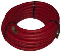 Alliance Hose & Rubber - 1-1/2" ID x 2-1/32" OD 50' Long Multipurpose Air Hose - MNPT x FNPT(Swivel) Ends, 150 Working psi, -40 to 190°F, 1-1/2" Fitting, Red - Exact Tool & Supply