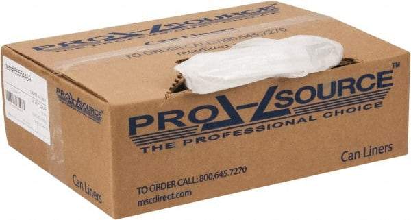 PRO-SOURCE - 0.6 mil Thick, Household/Office Trash Bags - 24" Wide x 31" High, Clear - Exact Tool & Supply