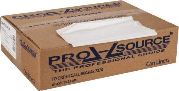 PRO-SOURCE - 0.6 mil Thick, Household/Office Trash Bags - 33" Wide x 39" High, Clear - Exact Tool & Supply