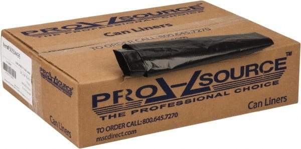 PRO-SOURCE - 1.25 mil Thick, Heavy-Duty Trash Bags - 33" Wide x 39" High, Black - Exact Tool & Supply