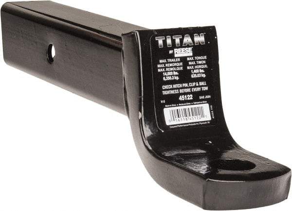 Value Collection - 12,000 Lb Capacity, 9-3/4" Long, Hitch Drawbar - Vehicle Class 5, 1-1/4" Ball Hole Diam - Exact Tool & Supply