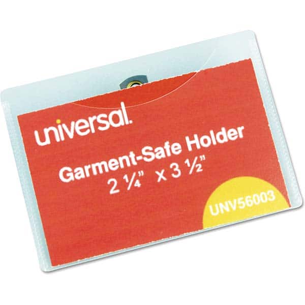 UNIVERSAL - Badge Holders Attachment Type: Clip-On Horizontal or Vertical Holder: Horizontal - Exact Tool & Supply