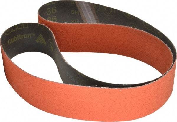 3M - 2-1/2" Wide x 60" OAL, 36 Grit, Ceramic Abrasive Belt - Ceramic, Very Coarse, Coated, YF Weighted Cloth Backing, Wet/Dry, Series 777F - Exact Tool & Supply