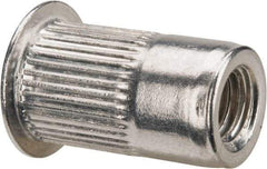 RivetKing - 0.13 to 0.225" Grip, Aluminum Standard Rivet Nut - Uncoated, Countersunk Head - Exact Tool & Supply