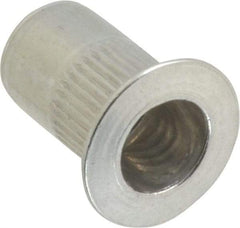 RivetKing - #8-32, 0.02 to 0.08" Grip, 17/64" Drill, Aluminum Standard Rivet Nut - Uncoated, Countersunk Head - Exact Tool & Supply