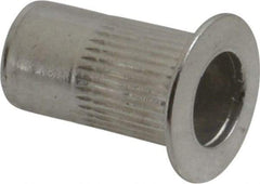 RivetKing - #8-32, 0.08 to 0.13" Grip, 17/64" Drill, Aluminum Standard Rivet Nut - Uncoated, Countersunk Head - Exact Tool & Supply