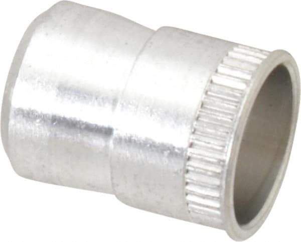 RivetKing - M6x1.00 Metric Coarse, Uncoated, Aluminum Knurled Rivet Nut Inserts - 0.02" to 0.13" Grip, 3/8" Drill Size - Exact Tool & Supply
