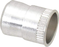 RivetKing - M6x1.00 Metric Coarse, Uncoated, Aluminum Knurled Rivet Nut Inserts - 0.02" to 0.13" Grip, 3/8" Drill Size - Exact Tool & Supply