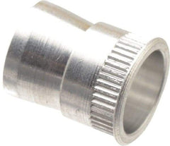 RivetKing - #10-24 UNC, Uncoated, Aluminum Knurled Rivet Nut Inserts - 0.297" to 0.302" Grip, 9/32" Drill Size - Exact Tool & Supply