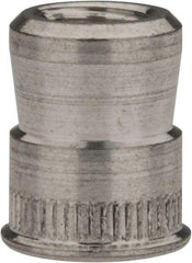 RivetKing - #10-32 UNC, Uncoated, Aluminum Knurled Rivet Nut Inserts - 0.297" to 0.302" Grip, 9/32" Drill Size - Exact Tool & Supply