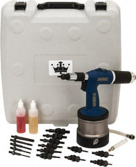 RivetKing - #8 to 3/8" Pneumatic Rivet Nut Tool Kit - Includes Mandrels: #8-32, #10-32, 1/4-20, 5/16-18, 3/8-16, Rivet Tool, Hard Case - Exact Tool & Supply