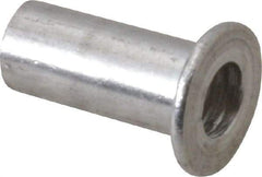 RivetKing - #8-32, 0.12 to 0.16" Grip, #2, Aluminum Standard Rivet Nut - Uncoated, Round Head - Exact Tool & Supply