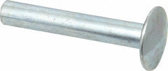 RivetKing - Size 8-30 Dome Head Steel Flush on Both Sides Blind Rivet - Steel Mandrel, 1-5/8" to 1-7/8" Grip, 5/8" Head Diam, 0.255" Min Hole Diam, 1.57" Length Under Head, 1/4" Body Diam - Exact Tool & Supply