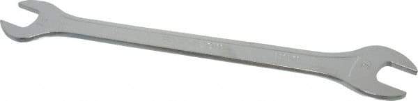 Facom - 14mm x 15mm Standard Extra Thin Open End Wrench - 8-17/64" OAL, Double End, Satin Finish, 15° Head Angle - Exact Tool & Supply