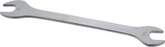 Facom - 18mm x 19mm Standard Extra Thin Open End Wrench - 9-51/64" OAL, Double End, Satin Finish, 15° Head Angle - Exact Tool & Supply