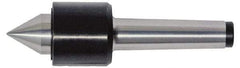 Interstate - MT3 Taper Shank Shank, 1.85" Head Diam, 900 Lb Capacity, Live Center - 5,000 Max RPM, 1.181" Point Diam, 1.26" Point Len, 900 Lb Max Workpc, Standard Point - Exact Tool & Supply