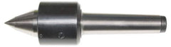 Interstate - MT2 Taper Shank Shank, 1.417" Head Diam, 594 Lb Capacity, Live Center - 6,400 Max RPM, 0.866" Point Diam, 1.33" Point Len, 594 Lb Max Workpc, Long Point - Exact Tool & Supply