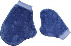 PRO-SOURCE - 9-1/2" Long Microfiber Cleaning & Dusting Mitt - Blue, for Dusting - Exact Tool & Supply