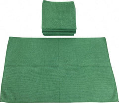 PRO-SOURCE - Reusable Microfiber Wipes - Packet, 16" x 24" Sheet Size, Green - Exact Tool & Supply