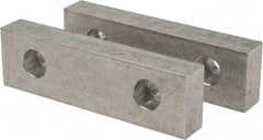 Gibraltar - 5-1/8" Wide x 1-1/2" High x 3/4" Thick, Flat/No Step Vise Jaw - Soft, Aluminum, Fixed Jaw, Compatible with 5" Vises - Exact Tool & Supply