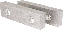 Gibraltar - 8-1/8" Wide x 2-1/4" High x 1-1/8" Thick, Flat/No Step Vise Jaw - Soft, Aluminum, Fixed Jaw, Compatible with 8" Vises - Exact Tool & Supply