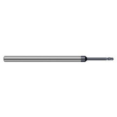 5/32″ Dia. × 3/16″ Shank × 15/64″ DOC × 3″ OAL, Carbide AlTiN, Stub , 4 Flute, Ballnose End Mill - Exact Tool & Supply