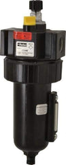 Parker - 1/2" NPT, 250 Max psi Standard Micro Mist Lubricator - Metal Bowl with Sight Glass, Zinc Body, 90 CFM, 175°F Max Temp, 3.24" Wide x 9.27" High - Exact Tool & Supply