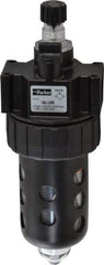 Parker - 1/4" NPT, 150 Max psi Intermediate Mist Lubricator - Polycarbonate Bowl with Sight Glass, Zinc Body, 40 CFM, 125°F Max Temp, 2.81" Wide x 7.82" High - Exact Tool & Supply