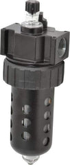 Parker - 3/4" NPT, 150 Max psi Standard Mist Lubricator - Polycarbonate Bowl with Sight Glass, Zinc Body, 90 CFM, 125°F Max Temp, 3.24" Wide x 9.27" High - Exact Tool & Supply