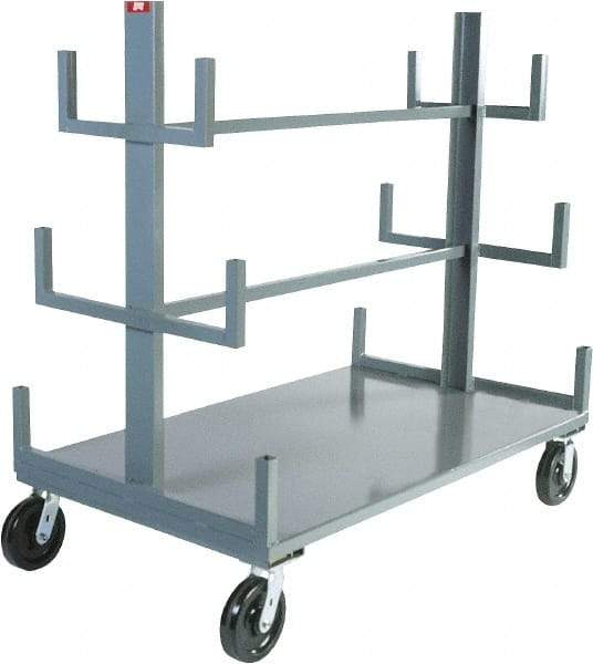 Jamco - 4,000 Lb Capacity Steel Bar & Pipe Truck - 36" OAW - Exact Tool & Supply