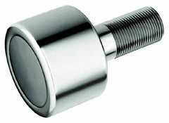 Accurate Bushing - 1-3/4" Roller Diam x 1-3/16" Width, 3/4" Stud Diam x 1-3/4" Length, Plain Load Roller - Steel, 7/8" Thread Length, 3/4-16 Thread, 2,520 Lb Dynamic Cap, 1,370 Lb Static Cap - Exact Tool & Supply