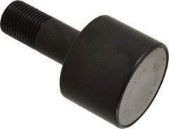 Accurate Bushing - 1-1/2" Roller Diam x 1-3/16" Width, 5/8" Stud Diam x 1-1/2" Length, Plain Load Roller - Steel, 3/4" Thread Length, 5/8-18 Thread, 2,520 Lb Dynamic Cap, 1,370 Lb Static Cap - Exact Tool & Supply
