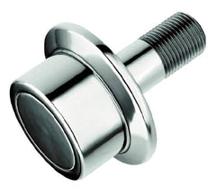 Accurate Bushing - 1-3/4" Roller Diam x 1-3/16" Width, 3/4" Stud Diam x 1-3/4" Length, Flanged Load Roller - Steel, 7/8" Thread Length, 3/4-16 Thread, 2,520 Lb Dynamic Cap, 1,370 Lb Static Cap - Exact Tool & Supply