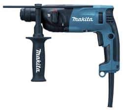 Makita - 110 Volt SDS Plus Chuck Electric Rotary Hammer - 0 to 5,000 BPM, 0 to 1,500 RPM, Reversible - Exact Tool & Supply