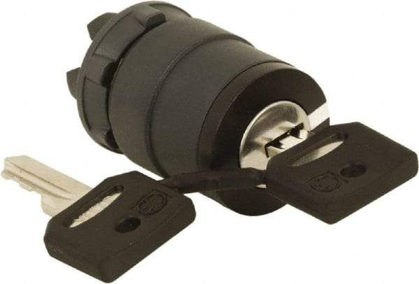 Schneider Electric - 22mm Mount Hole, 2 Position, Key Operated, Selector Switch Only - Black, Maintained (MA), Nonilluminated, Shock, Vibration and Water Resistant - Exact Tool & Supply