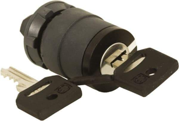 Schneider Electric - 22mm Mount Hole, 3 Position, Key Operated, Selector Switch Only - Black, Maintained (MA), Nonilluminated, Shock, Vibration and Water Resistant - Exact Tool & Supply